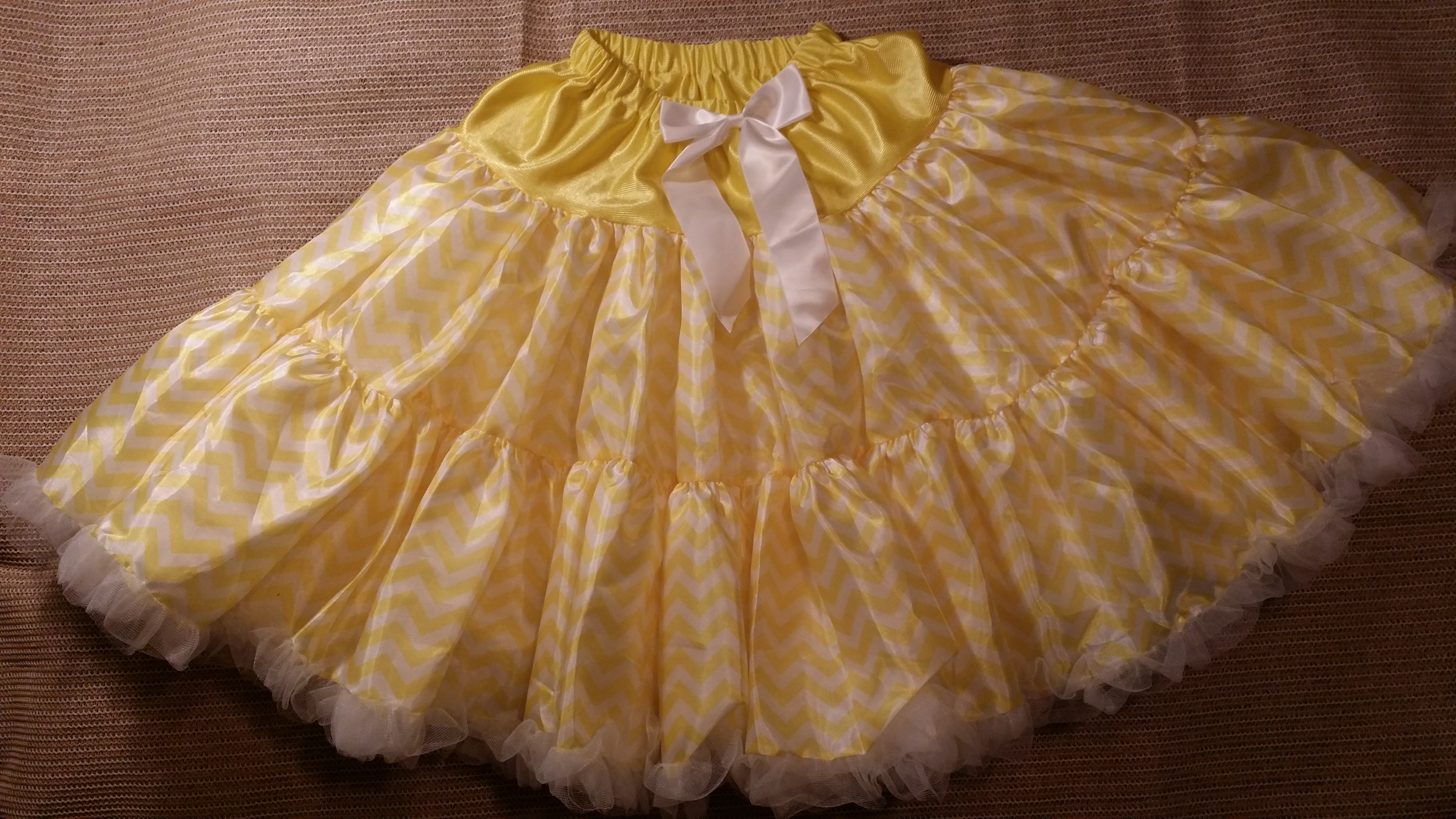 yellow gingham petti skirt